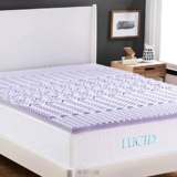 LUCID 2″ 5-Zone Lavender Memory Foam Mattress Topper, Queen