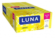 LUNA BAR – Gluten Free Bar – Lemon Zest Flavor – (48 Gram Snack Bar, 15 Count)