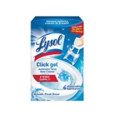 Lysol Click Gel, Continuous Cleaning Toilet Bowl Cleaner, Spring Waterfall, 4 Count