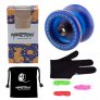 MAGICYOYO Unresponsive YoYo K1 with Yoyo Sack + 3 Strings and Yo-Yo Glove Gift (Blue)