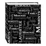 Magnetic Self-Stick 3-Ring Photo Album 100 Pages, Black & White Words Design