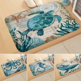 Marine Life Pattern Absorbent Non-Slip Carpet Mat Area Rugs (16x24in)