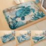 Marine Life Pattern Absorbent Non-Slip Carpet Mat Area Rugs (16x24in)
