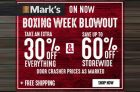Mark’s Boxing Week Blowout + Free Shipping