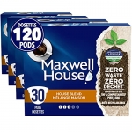 Maxwell House House Blend Coffee 100% Compostable Pods, 4 Boxes of 30 Pods