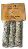 Mini Sage Wands, 4-Inch, Pack of 3