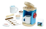 Melissa & Doug 11-Piece Brew and Serve Wooden Coffee Maker Set