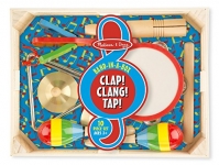 Melissa & Doug Band-in-a-Box Clap! Clang! Tap! – 10-Piece Musical Instrument Set