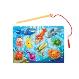 Melissa & Doug Magnetic Wooden Fishing Game and Puzzle