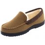 Hometop Men’s Wool Micro Suede Moccasin Slippers