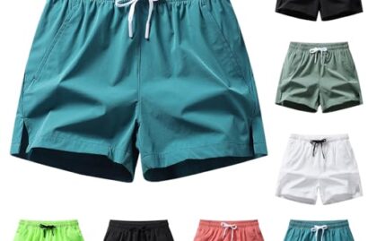 Mens Shorts 5 Inch Lightweight Quick Dry