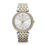 Michael Kors Mid-Size Goldtone/Silvertone Stainless Steel Darci Three-Hand Glitz Watch