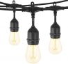 Minetom 48Ft LED Outdoor String Lights with 15 Shatterproof Energy Saving Bulbs