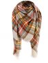 MissShorthair Fashionable Plaid Scarf, Khaki