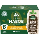 Nabob Breakfast Blend Coffee 100% Compostable Pods, 6 Boxes of 12 Pods