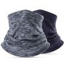 Polar Fleece Ski Face Mask Cover/ Neck Warmer, 2 Pack