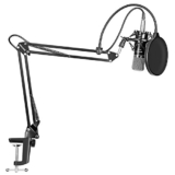 Neewer Professional Studio Broadcasting Recording Condenser Microphone & Adjustable Recording Microphone Suspension Scissor Arm Stand Kit