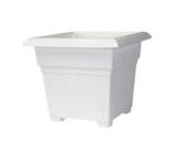 Novelty Mfg Co Countryside Square Tub Planter, White, 18-Inch Length