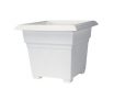 Novelty Mfg Co Countryside Square Tub Planter, White, 18-Inch Length