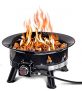 Outland Outdoor Propane Gas Fire Pit with Cover, 24-Inch Diameter 58,000 BTU