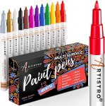 ARTISTRO Paint Pens for Rock Painting, Stone, Ceramic, Glass, Wood ( set of 12)