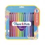 Paper Mate Flair Point Guard Marker Porous, Nylon Tip Pen Medium, 12-Carded, Assorted Inks