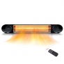 Veito Wall Mount Infrared Patio Heater with Remote (Black)