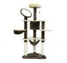 PawHut 60-inch Cat Tree Scratching Tower Condo with Hammock Post