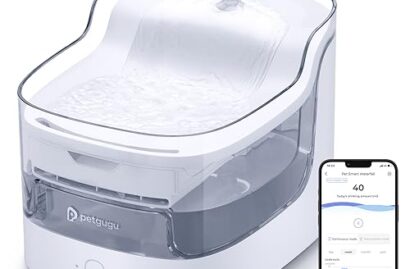 PETGUGU Cat Water Fountain with App Monitoring, 2L