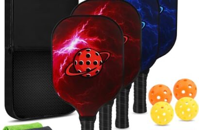 Fiberglass Surface Pickleball Paddles, Set of 4