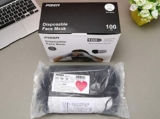 PISEN 50 Pack Disposable Black Face Masks