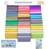 Polymer Clay, 50 Colors Oven Bake Clay with 27 Models Creations Book