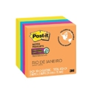 Post-it Super Sticky Notes, 3″ x 3″, Rio de Janeiro Colours, 5 Pads/Pack