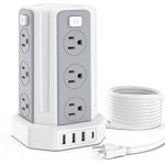 Power Strip Surge Protector 12 AC Outlets 5 USB Ports 
