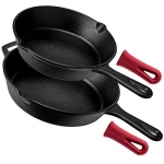 Cuisinel Pre-Seasoned Cast Iron Skillet 2-Piece Set (8-Inch and 10-Inch)
