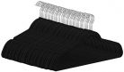 Premium Velvet Suit Hangers – 50 Pack – Heavy Duty – Non Slip – Velvet Suit Hangers Black
