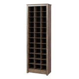 Prepac Space-Saving Shoe Storage Cabinet, Drifted Gray, Tall