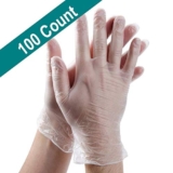 PROCTEX Clear Vinyl Food Gloves, 100 Ct, M