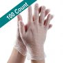 PROCTEX Clear Vinyl Food Gloves, 100 Ct, M