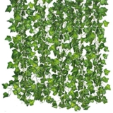 Qiantoucao Artificial Vines, 83Ft(12Pcs) Faux Ivy Leaves