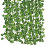 Qiantoucao Artificial Vines, 83Ft(12Pcs) Faux Ivy Leaves