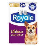 Royale Velour, Plush & Thick Toilet Paper, 12 = 24 rolls