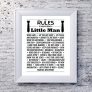 ‘Rules to Always Being a Little Man’ Print
