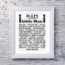 ‘Rules to Always Being a Little Man’ Print