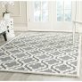Safavieh Cambridge Collection Handmade Silver and Ivory Wool Area Rug, 5 feet by 8 feet (5′ x 8′)