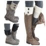 Santwo Women Winter Warm Crochet Knitted Boot Cuff Sock Short Leg Warmer 3 Pairs