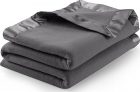 Sateen Polar Fleece Blanket (Queen, Grey) – Extra Soft Brush Fabric