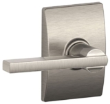 Schlage F10 LAT 619 CEN Century Collection with Latitude Passage Lever, Satin Nickel