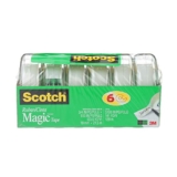 Scotch Magic Tape, 6 Rolls in Dispensers