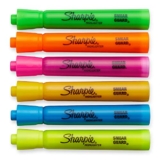 Sharpie ACCENT Highlighter, Tank Highlighter Chisel, Pouch of 6, Fluorescent Assorted